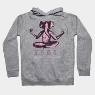 Yoga Pink Elephant Hoodie